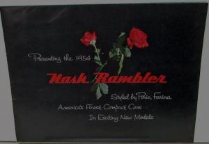 1954 Nash Rambler Convertible Wagon Sedan Country Club Sales Folder Original