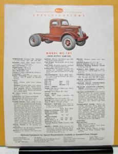 1949 White Truck Model WC 18T Sales Brochure & Specifications