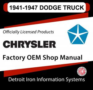 1941 1942 1946 1947 Dodge Light Duty Truck Shop Manual CD