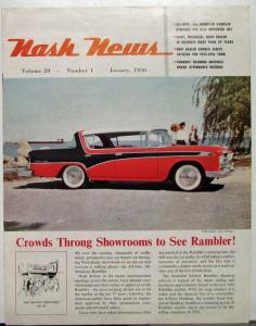 1956 Nash News Jan Issue Rambler Marshall Auto Co Used Car Sales Trng Mtgs