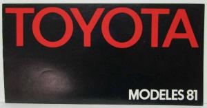 1981 Toyota Full Line Sales Brochure - French Market