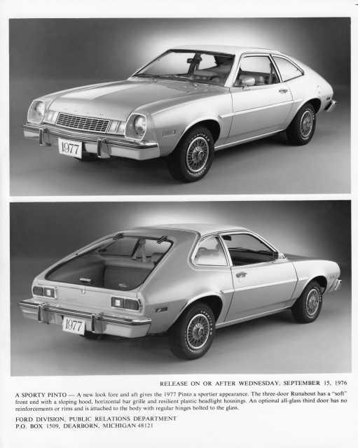 Ford Pinto Three Door Runabout Press Photo With Text