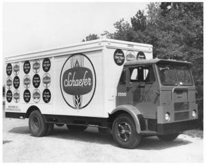 1964 White Compact Gerstenslager Body Truck Press Photo 0133 - Schaefer Beer