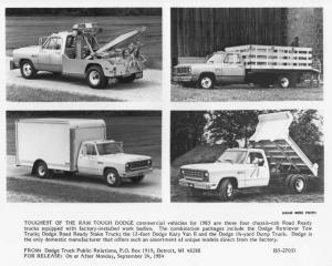 1985 Dodge Ram Road Ready Chassis-Cab Commercial Vehicles Press Photo 0122