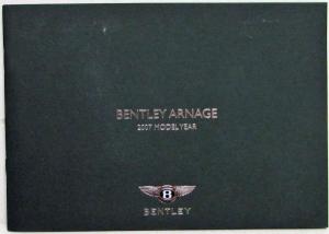 2007 Bentley Arnage Media Information Press Kit