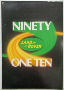 1982 Land Rover Ninety and One Ten Sales Brochure - French Text