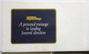 1977 Cadillac Miller Meteor Crestwood Classic Funeral Coach Bodies Brochure