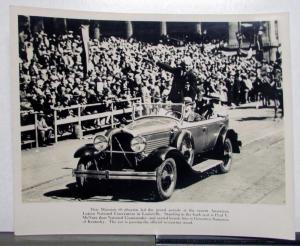 1928 1929 Marmon 68 Phaeton Leading The Grand Parade Govenor Sampson Press Photo