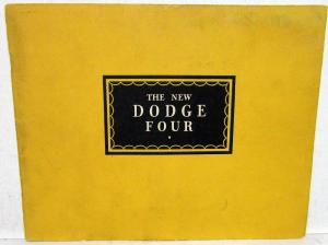 1928 Dodge Brothers Prestige Dealer Sales Brochure The New Dodge Four