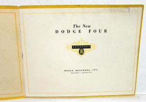 1928 Dodge Brothers Prestige Dealer Sales Brochure The New Dodge Four