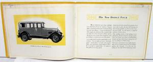 1928 Dodge Brothers Prestige Dealer Sales Brochure The New Dodge Four