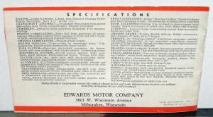 1934 Dodge Dealer Pocket Sales Brochure The New Bigger Dodge Sedan Coupe