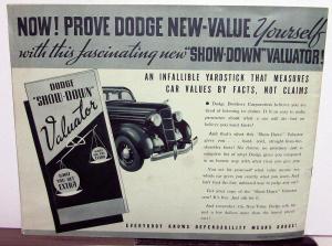 1935 Dodge Dealer Sales Brochure Candid Camera Shots Greentone Sedan Coupe