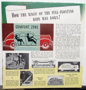 Original 1940 Dodge Dealer Color Sales Brochure Folder Luxury Liner Sedan Coupe