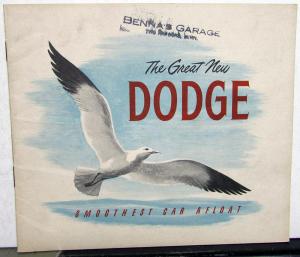 1946 Dodge Dealer Sales Brochure Fluid Drive Transmission Smoothest Car Afloat