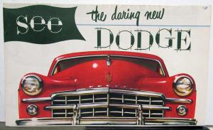 1949 Dodge Dealer Color Sales Brochure Folder Large Full Line Original