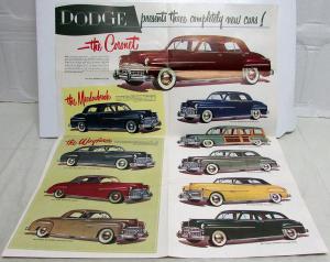 1949 Dodge Dealer Color Sales Brochure Folder Large Full Line Original