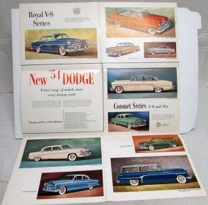 1954 Dodge Dealer Color Sales Brochure Folder Royal V-8 Coronet Original