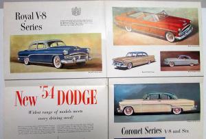 1954 Dodge Dealer Color Sales Brochure Folder Royal V-8 Coronet Original