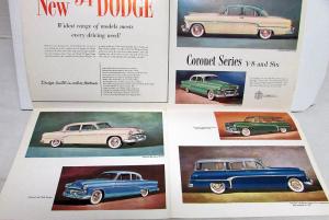 1954 Dodge Dealer Color Sales Brochure Folder Royal V-8 Coronet Original