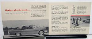 1955 Dodge Dealer Brochure Red Ram V8 & Super Red Ram Power