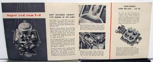 1955 Dodge Dealer Brochure Red Ram V8 & Super Red Ram Power