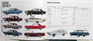 1965 Dodge Dealer Color Sales Brochure Full Line Dart Coronet Polara Custom 880