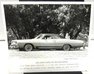 1969 Dodge Press Photo 8 X 10 Polara 500 Two-Door Hardtop Rare