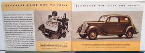 1935 Ford Dealer Sales Brochure Ford V-8 Sedan Coupe Cabriolet Roadster Original