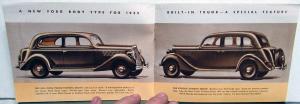 1935 Ford Dealer Sales Brochure Ford V-8 Sedan Coupe Cabriolet Roadster Original