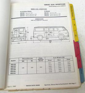 Original 1969 Chevrolet Truck Data Book Features Specs El Camino Pickup HD Van