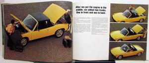 1974 Porsche 914 Dealer Prestige Color Sales Brochure Technical Data Original