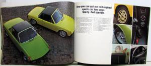 1974 Porsche 914 Dealer Prestige Color Sales Brochure Technical Data Original