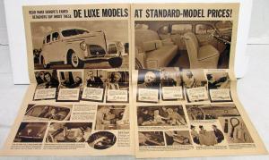 1939 Studebaker DeLuxe Models Sales Brochure Folder Original