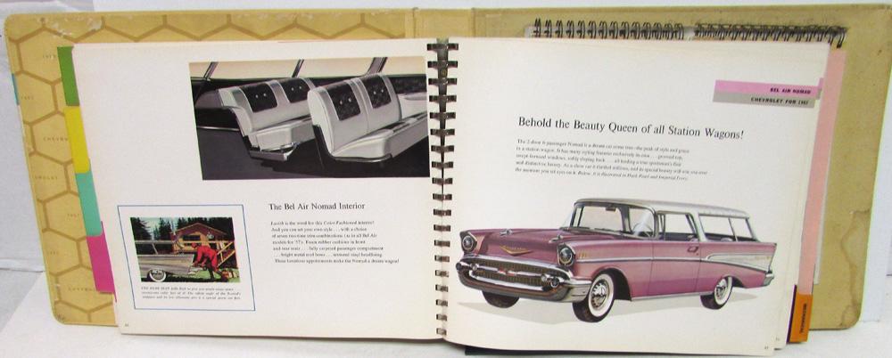 Original 1957 Chevy Dealer Album Bel Air Convertible