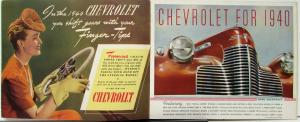 1940 Chevrolet Coupe Sedan Cabriolet CANADIAN Color Sales Brochure Mailer Orig