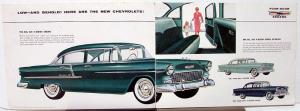 1955 Chevrolet Belair One Fifty Two Ten V8 Six Color Sales Brochure Original