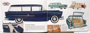 1955 Chevrolet Belair One Fifty Two Ten V8 Six Color Sales Brochure Original