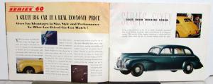 1940 Oldsmobile Series 60 70 90 Original Color Sales Brochure