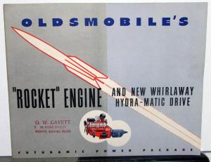 1950 Oldsmobile Rocket Engine Hydra-Matic Drive Sales Brochure Folder Original