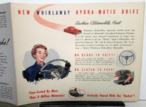 1950 Oldsmobile Rocket Engine Hydra-Matic Drive Sales Brochure Folder Original