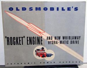 1950 Oldsmobile Rocket Engine Hydra-Matic Drive Sales Brochure Folder Original