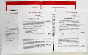 1993 Porsche 911 Carrera 2 Roadster RS 968 928 Press Kit Media Release Original