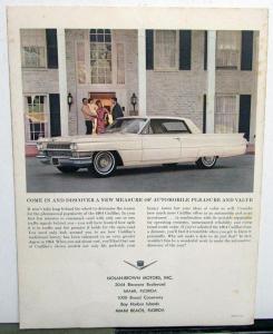 1964 Cadillac Dealer Sales Mailer Brochure Pleasure And Value Comfort Control