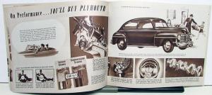 1942 Plymouth Special Deluxe and Deluxe Models Sales Brochure Original