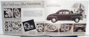 1942 Plymouth Special Deluxe and Deluxe Models Sales Brochure Original