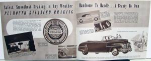 1942 Plymouth Special Deluxe and Deluxe Models Sales Brochure Original