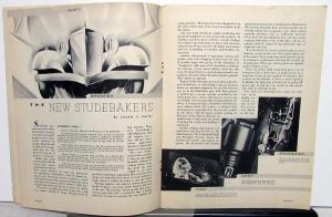 1933 Studebaker Commander President St Regis Brougham Wheel Mag Pre Show Issue