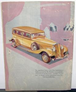 1933 Studebaker Commander President St Regis Brougham Wheel Mag Pre Show Issue