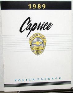 1989 Chevrolet Caprice Police Car Package Dealer Sales Brochure Fleet SEO PC1